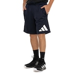 Bermuda Masculina adidas Logo AZUL ESC/BRANCO