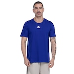 Camiseta Masculina adidas Manga Curta Small Logo AZUL