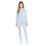 Agasalho sem Capuz adidas Essentials 3-Stripes - Feminino AZUL CLA/BRANCO