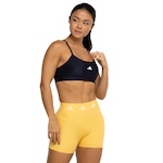 Top Fitness sem Bojo adidas Baixa Sustentação Latin Fit Solid Adulto AZUL ESCURO