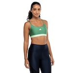 Top Fitness sem Bojo adidas Baixa Sustentação Latin Fit Solid Adulto VERDE ESC/VERDE CLA