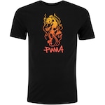 Camiseta Masculina Puma Manga Curta Training Flames PRETO