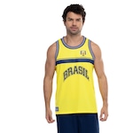 Camiseta Regata Unissex CBB Retrô 1994 Basquete Brasil AMARELO