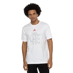 Camiseta do Flamengo adidas Masculina Gráfica DNA BRANCO