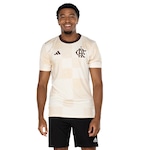 Camisa Pré-jogo do Flamengo adidas Masculina BEGE