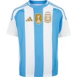 Camisa Seleção da Argentina I 24 adidas Infantil Torcedor BRANCO