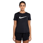 Camiseta Feminina Nike Manga Curta One Swsh Hbr SS PRETO