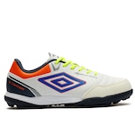 Chuteira Society Umbro X Comfort Adulto BRANCO/LARANJA