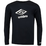 Camiseta Juvenil Umbro Manga Longa Basic UV PRETO