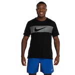 Camiseta Masculina Nike Manga Curta Flash Miler Top PRETO