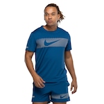 Camiseta Masculina Nike Manga Curta Flash Miler Top AZUL