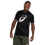 Camiseta Masculina ASICS Manga Curta Anti Odor Estampa Treino PRETO