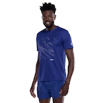 Camiseta Masculina ASICS Manga Curta Anti Odor Estampa Treino AZUL