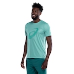 Camiseta Masculina ASICS Manga Curta Anti Odor Estampa Treino VERDE CLARO