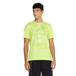 Camiseta Masculina ASICS Manga Curta Anti Odor Estampa Treino AMARELO CLARO