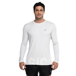 Camiseta Masculina ASICS Manga Longa Leve com Proteção UV CINZA CLARO