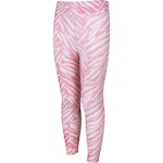 Calça Legging Infantil ASICS Estampa Zebra ROSA CLARO