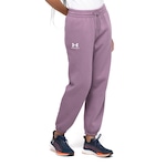 Calça Jogger Feminina Under Armour Essential Fleece ROXO/BRANCO