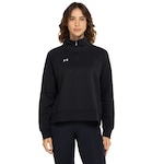 Blusão Feminino Under Armour sem Capuz Essential Fleece PRETO/BRANCO