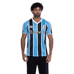 Camisa do Grêmio I 24 Umbro Masculina Torcedor AZUL/PRETO