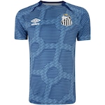 Camisa Pré-Jogo Santos 24 Umbro Masculina AZUL/AZUL ESC