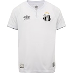 Camisa do Santos I 24 Umbro Juvenil Torcedor BRANCO/PRETO