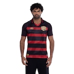 Camisa Polo do Sport CIub do Recife I 24 Umbro Masculina Torcedor PRETO/VERMELHO