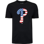 Camiseta do Philadelphia Phillies MLB Masculina Core USA PRETO