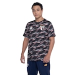 Camisa Pré Jogo do São Paulo 24 New Balance Masculina PRETO/VERMELHO