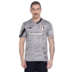 Camisa de Goleiro do São Paulo 24 New Balance Masculina PRETO/CINZA