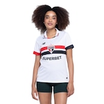 Camisa do São Paulo I 24 New Balance Feminina Torcedor BRANCO/VERMELHO