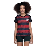 Camiseta do Flamengo Braziline Feminina Arbor PRETO