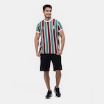 Camiseta do Fluminense Braziline Masculina Cano VINHO/BRANCO