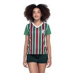 Camiseta do Fluminense Braziline Feminina Volcano VINHO/BRANCO