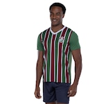 Camiseta do Fluminense Braziline Masculina Volcano VINHO/BRANCO