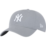 Boné do New York Yankees Aba Curva New Era MLB Strapback 920 ST Permanent Adulto CINZA