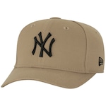 Boné do New York Yankees Aba Curva New Era MLB Snapback Basic 950 SN KHK BLK Adulto BEGE