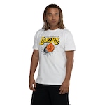 Camiseta do Los Angeles Lakers Masculina NBA Air Ball Off White