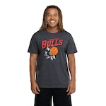 Camiseta do Chicago Bulls Masculina NBA Air Ball Preto Mescla