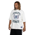 Camiseta do Charlotte Hornets NBA Masculina Armorial Off White