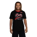 Camiseta do Chicago Bulls NBA Masculina Floco Team PRETO