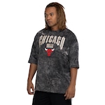 Camiseta do Chicago Bulls NBA Masculina Gothic Team PRETO