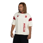 Camiseta Chicago Bulls NBA Masculina RIB Sleeve Off White