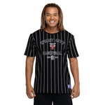 Camiseta do Chicago Bulls NBA Masculina White Stripes PRETO