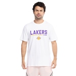 Camiseta do Los Angels Lakers NBA Masculina Wordname Off White