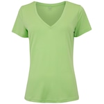 Camiseta Feminina Oxer Manga Curta Peach Touch Cooling VERDE CLARO