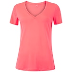 Camiseta Feminina Oxer Manga Curta Peach Touch Cooling Coral