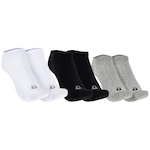 Kit 6 Pares de Meias Cano Curto No Show Soft Tamanho 39-44 ASICS Adulto PRETO/BRANCO