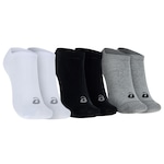 Kit 3 Pares de Meias Invisible Tamanho 34-38 Asics Adulto PRETO/BRANCO