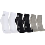 Kit 3 Pares de Meias ASICS Cano Baixo Quarter Tamanho 34-38 Adulto PRETO/BRANCO